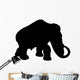 Black Woolly Mammoth Wall Decal