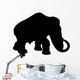 Black Woolly Mammoth Wall Decal