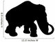 Black Woolly Mammoth Wall Decal