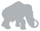 Grey Woolly Mammoth Wall Decal
