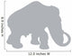 Grey Woolly Mammoth Wall Decal