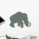Green Woolly Mammoth Wall Decal