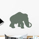 Green Woolly Mammoth Wall Decal