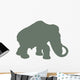 Green Woolly Mammoth Wall Decal