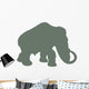 Green Woolly Mammoth Wall Decal