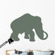 Green Woolly Mammoth Wall Decal