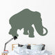 Green Woolly Mammoth Wall Decal