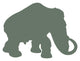 Green Woolly Mammoth Wall Decal