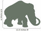 Green Woolly Mammoth Wall Decal