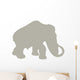 Animal Silhouette Mammoth Tan Wall Decal