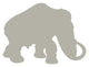 Animal Silhouette Mammoth Tan Wall Decal