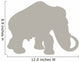 Animal Silhouette Mammoth Tan Wall Decal