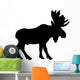 Black Canadian Moose Wall Decal