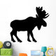 Black Canadian Moose Wall Decal