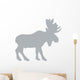 Animal Silhouette Moose Grey Wall Decal