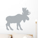 Animal Silhouette Moose Grey Wall Decal