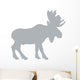 Animal Silhouette Moose Grey Wall Decal