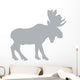 Animal Silhouette Moose Grey Wall Decal