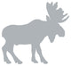 Animal Silhouette Moose Grey Wall Decal