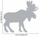 Animal Silhouette Moose Grey Wall Decal