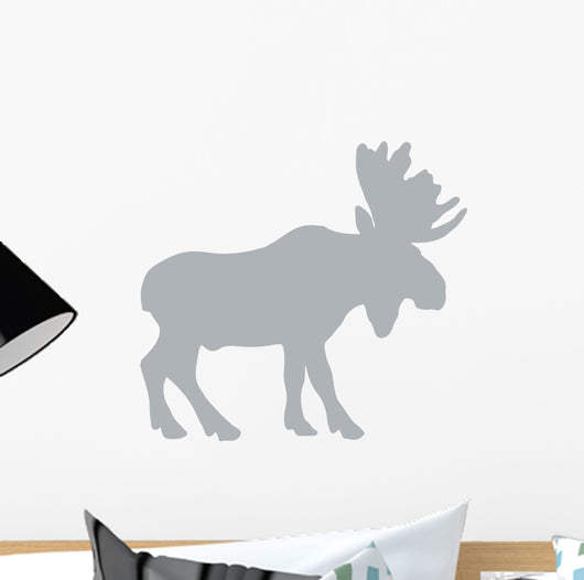 Grey Canadian Moose Wall Decal