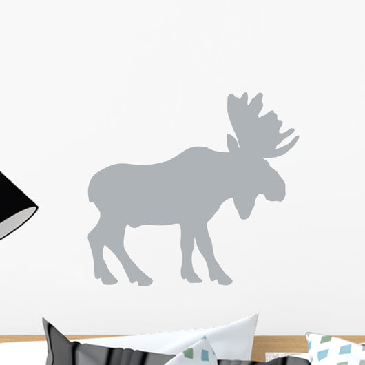 Grey Canadian Moose Wall Decal