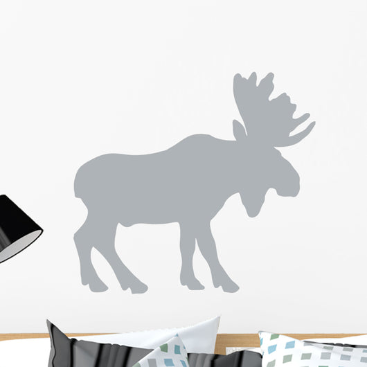 Grey Canadian Moose Wall Decal