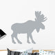Grey Canadian Moose Wall Decal