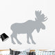 Grey Canadian Moose Wall Decal