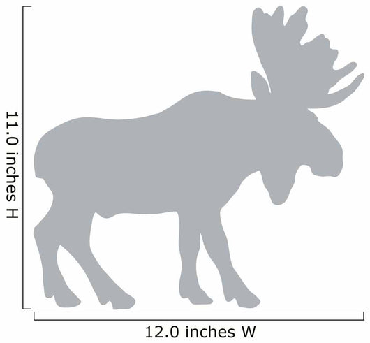 Grey Canadian Moose Wall Decal