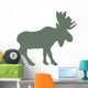 Olive Green Moose Silhouette Wall Decal