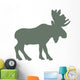 Olive Green Moose Silhouette Wall Decal