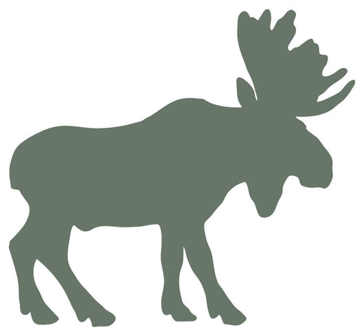 Olive Green Moose Silhouette Wall Decal