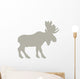 Animal Silhouette Moose Tan Wall Decal