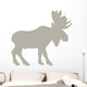 Animal Silhouette Moose Tan Wall Decal