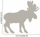 Animal Silhouette Moose Tan Wall Decal