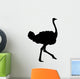 Realistic Black Ostrich Silhouette Wall Decal