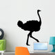 Realistic Black Ostrich Silhouette Wall Decal
