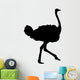 Realistic Black Ostrich Silhouette Wall Decal