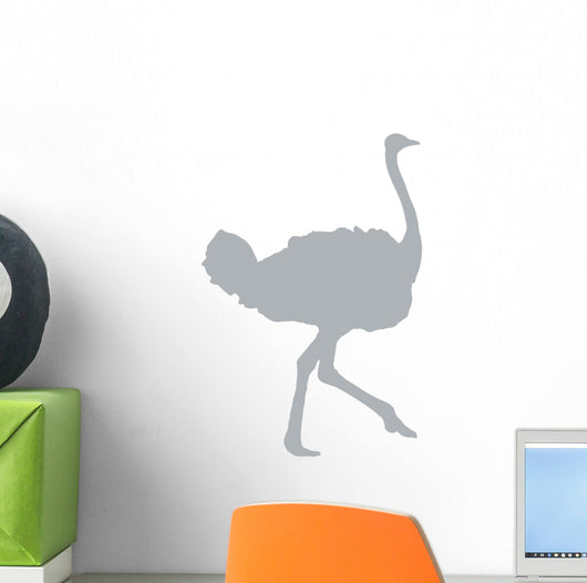 Grey Ostrich Wall Decal