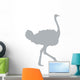Grey Ostrich Wall Decal