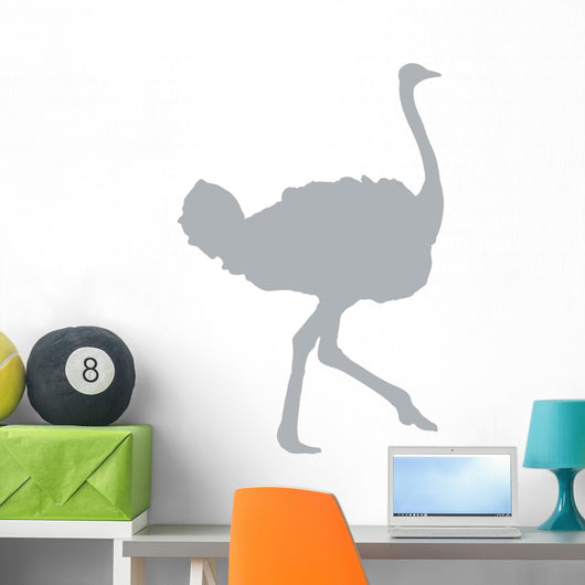 Grey Ostrich Wall Decal