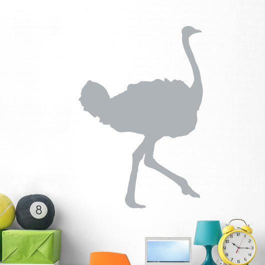 Grey Ostrich Wall Decal