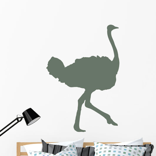 Green Ostrich Wall Decal
