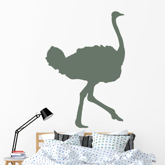 Green Ostrich Wall Decal