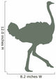 Green Ostrich Wall Decal