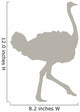 Tan Ostrich Wall Decal