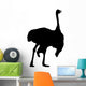 Black Male Ostrich Wall Decal