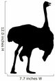Black Male Ostrich Wall Decal