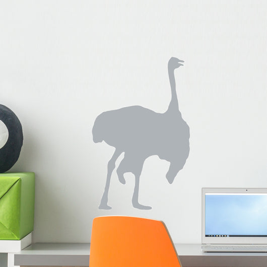 Grey Male Ostrich Wall Decal